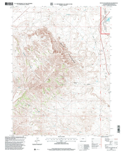 United States Geological Survey Devils Playground, WY (1996, 24000-Scale) digital map