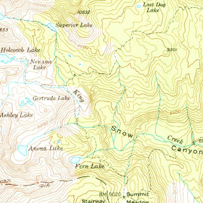 United States Geological Survey Devils Postpile, CA (1953, 62500-Scale) digital map