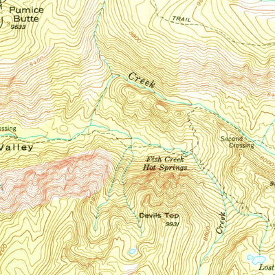 United States Geological Survey Devils Postpile, CA (1953, 62500-Scale) digital map