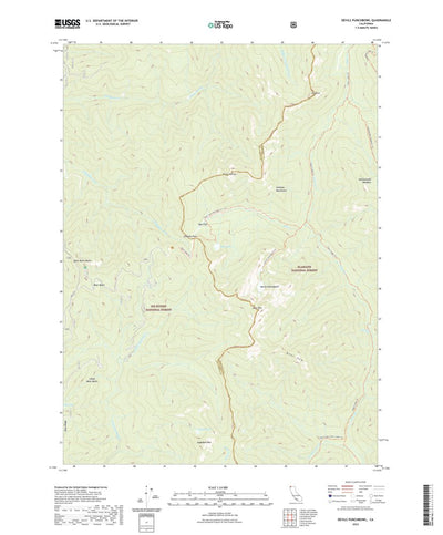 United States Geological Survey Devils Punchbowl, CA (2022, 24000-Scale) digital map