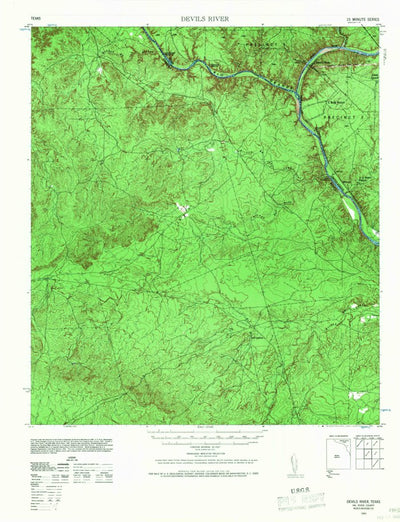 United States Geological Survey Devils River, TX (1943, 62500-Scale) digital map