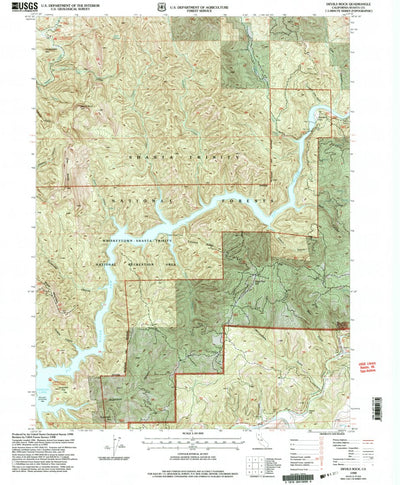 United States Geological Survey Devils Rock, CA (1998, 24000-Scale) digital map