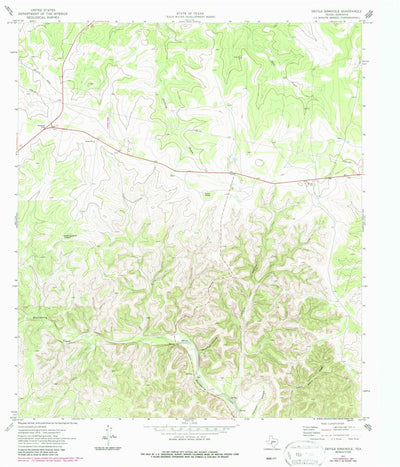United States Geological Survey Devils Sinkhole, TX (1971, 24000-Scale) digital map