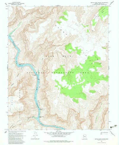 United States Geological Survey Devils Slide Rapids, AZ (1967, 24000-Scale) digital map