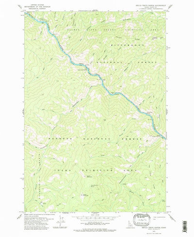 United States Geological Survey Devils Teeth Rapids, ID (1978, 24000-Scale) digital map