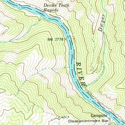 United States Geological Survey Devils Teeth Rapids, ID (1978, 24000-Scale) digital map