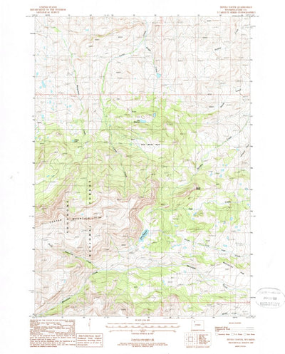 United States Geological Survey Devils Tooth, WY (1987, 24000-Scale) digital map