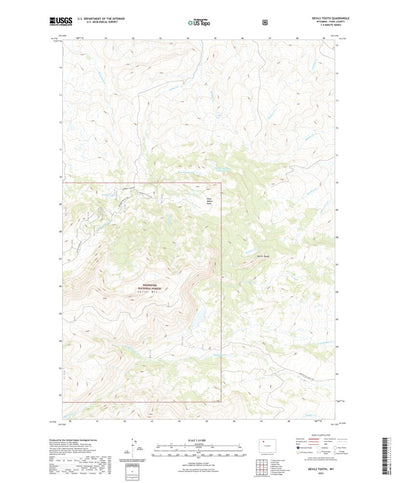 United States Geological Survey Devils Tooth, WY (2021, 24000-Scale) digital map