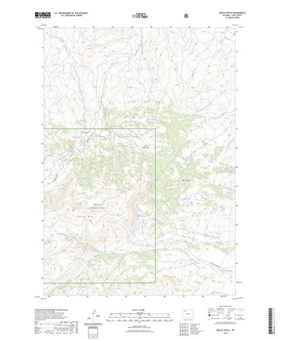 United States Geological Survey Devils Tooth, WY (2023, 24000-Scale) digital map