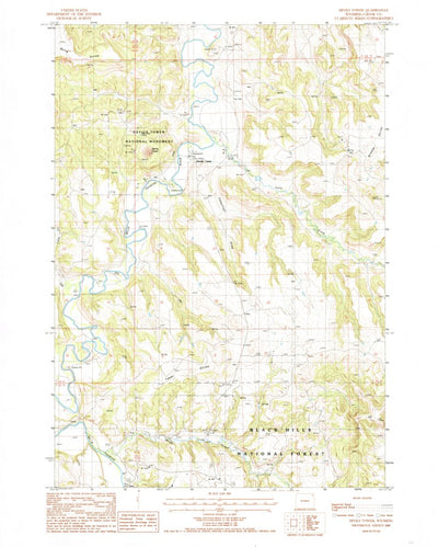 United States Geological Survey Devils Tower, WY (1984, 24000-Scale) digital map