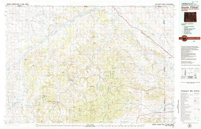 United States Geological Survey Devils Tower, WY-SD-MT (1979, 100000-Scale) digital map