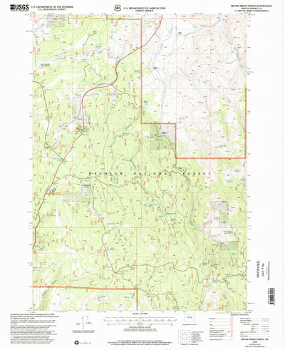 United States Geological Survey Devine Ridge North, OR (1999, 24000-Scale) digital map