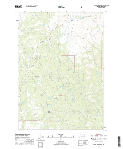 United States Geological Survey Devine Ridge North, OR (2020, 24000-Scale) digital map