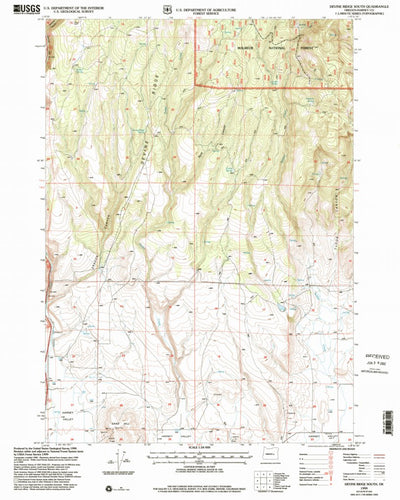 United States Geological Survey Devine Ridge South, OR (1999, 24000-Scale) digital map