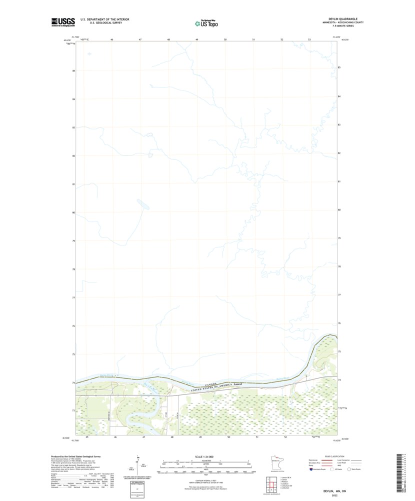 Devlin, MN (2022, 24000-Scale) Map by United States Geological Survey ...