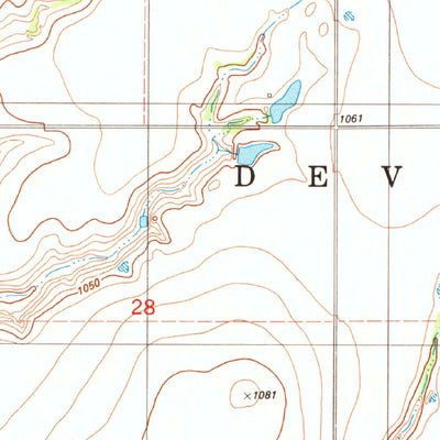 United States Geological Survey Devol, OK-TX (1985, 24000-Scale) digital map