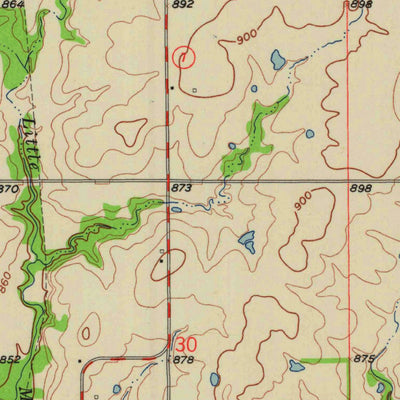 United States Geological Survey Devon, KS (1958, 24000-Scale) digital map