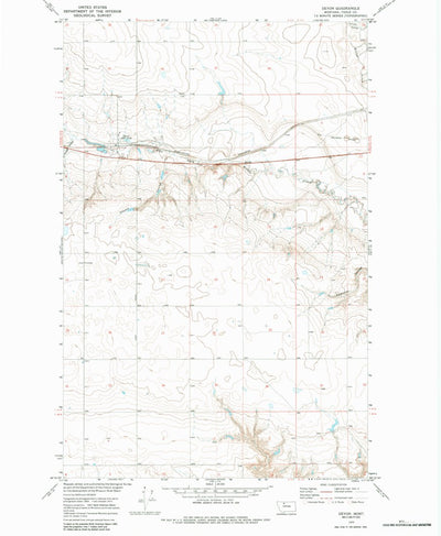 United States Geological Survey Devon, MT (1970, 24000-Scale) digital map