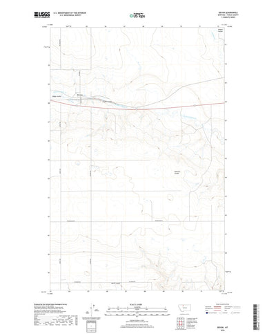 United States Geological Survey Devon, MT (2020, 24000-Scale) digital map