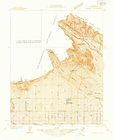 United States Geological Survey Devore, CA (1936, 31680-Scale) digital map
