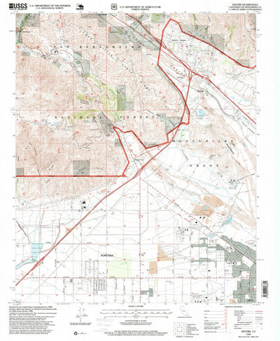 United States Geological Survey Devore, CA (1996, 24000-Scale) digital map