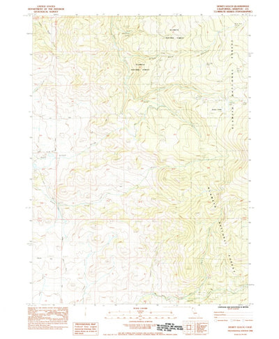 United States Geological Survey Dewey Gulch, CA (1984, 24000-Scale) digital map