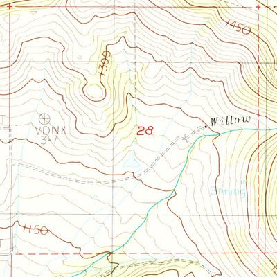 United States Geological Survey Dewey Gulch, CA (1984, 24000-Scale) digital map