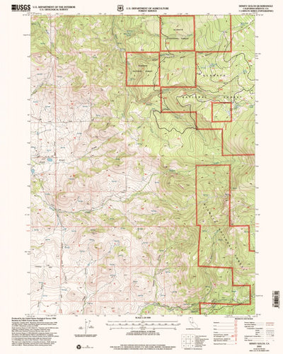 United States Geological Survey Dewey Gulch, CA (2001, 24000-Scale) digital map