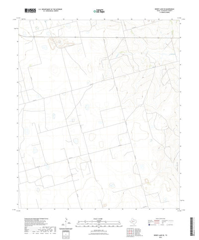 United States Geological Survey Dewey Lake SE, TX (2022, 24000-Scale) digital map