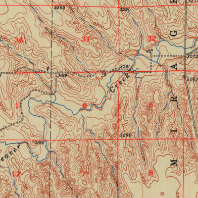 United States Geological Survey Dewey Ranch, KS (1951, 62500-Scale) digital map