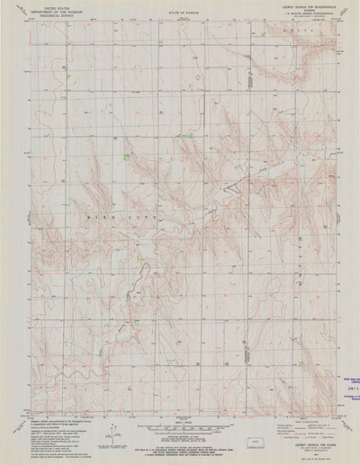 United States Geological Survey Dewey Ranch NW, KS (1981, 24000-Scale) digital map