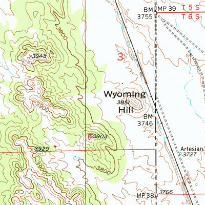 United States Geological Survey Dewey, SD-WY (1951, 24000-Scale) digital map
