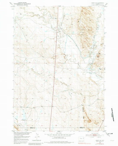 United States Geological Survey Dewey SW, WY (1951, 24000-Scale) digital map