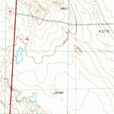 United States Geological Survey Dewey SW, WY (1951, 24000-Scale) digital map