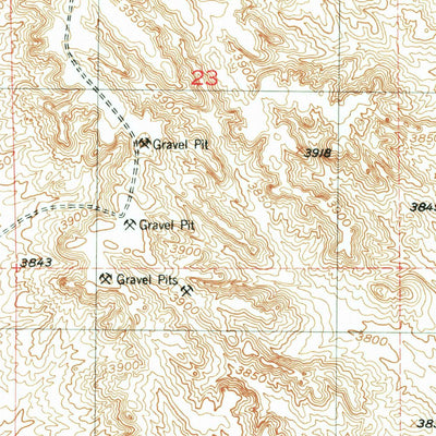 United States Geological Survey Dewey SW, WY (1951, 24000-Scale) digital map