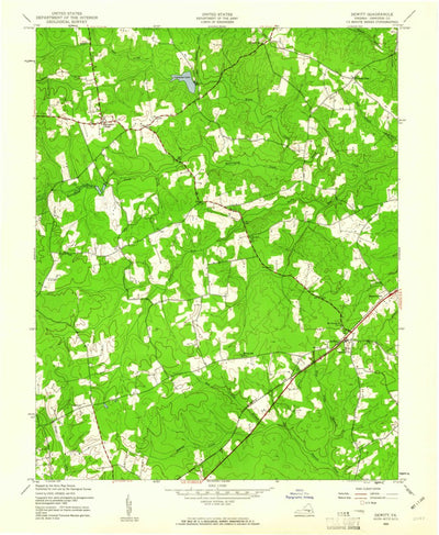 United States Geological Survey Dewitt, VA (1943, 24000-Scale) digital map