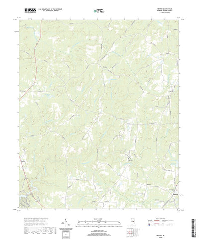 United States Geological Survey Dexter, AL (2020, 24000-Scale) digital map