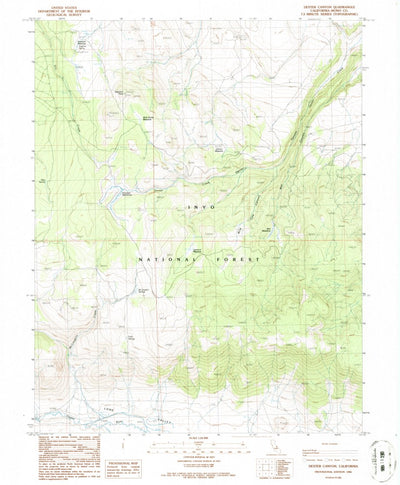 United States Geological Survey Dexter Canyon, CA (1986, 24000-Scale) digital map