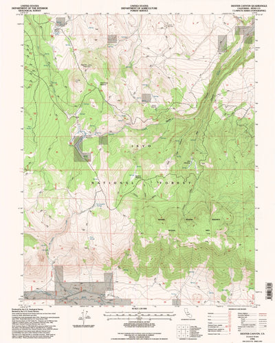 United States Geological Survey Dexter Canyon, CA (1994, 24000-Scale) digital map