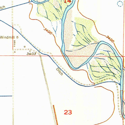 United States Geological Survey Dexter East, NM (1950, 24000-Scale) digital map
