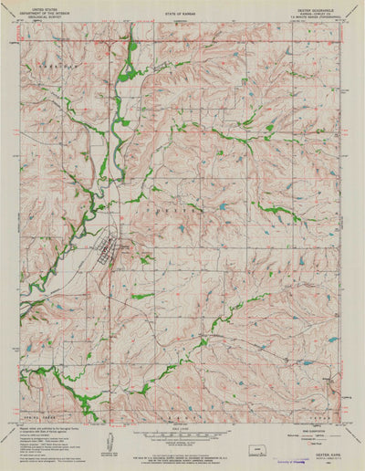 United States Geological Survey Dexter, KS (1962, 24000-Scale) digital map