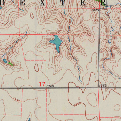 United States Geological Survey Dexter, KS (1962, 24000-Scale) digital map