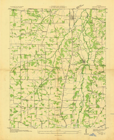 United States Geological Survey Dexter, KY (1936, 24000-Scale) digital map