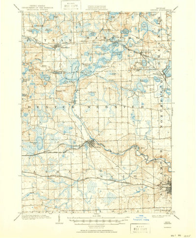 United States Geological Survey Dexter, MI (1906, 62500-Scale) digital map