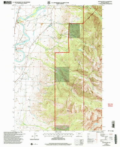 United States Geological Survey Dexter Point, MT (2000, 24000-Scale) digital map