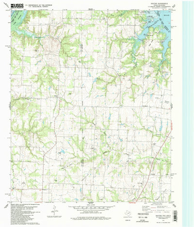 United States Geological Survey Dexter, TX-OK (1982, 24000-Scale) digital map