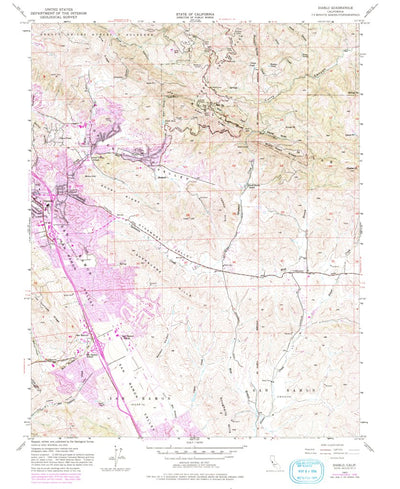 United States Geological Survey Diablo, CA (1953, 24000-Scale) digital map
