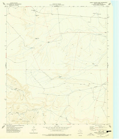 United States Geological Survey Diablo Canyon East, TX (1977, 24000-Scale) digital map