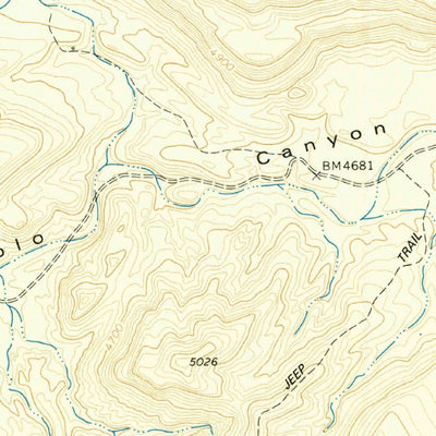 United States Geological Survey Diablo Canyon East, TX (1977, 24000-Scale) digital map