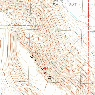 United States Geological Survey Diablo Peak, OR (1986, 24000-Scale) digital map
